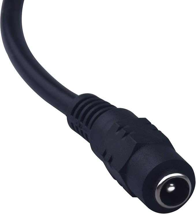 Xwell DC Power Splitter Cable 1 Female to 8 Male Wire Y Adppter 5.1mm X 2.1mm for CCTV Security Cameras and LED Strip Lights