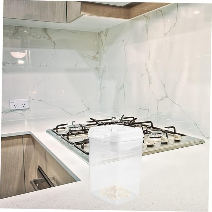 1pc Grain Storage Tank Sealed Storage Jar Plastic Cereals Container Plastic Storage Boxes Transparent Storage Boxes Sealed Tank Food Organizer Sealed Storage Can Kitchen Container