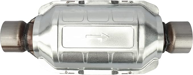 MAYASAF 2.5" Inlet/Outlet Universal Catalytic Converter, 15" Overall Length, w/o O2 Port (EPA Compliant)