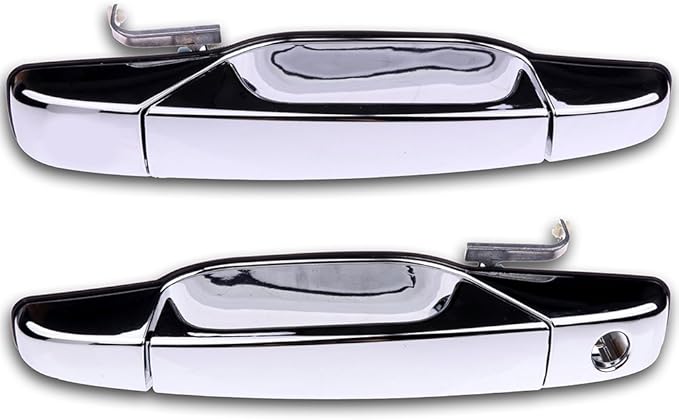ECCPP Door Handles exterior Outer Front Driver Passenger Side for 2007-2013 for Chevy for GMC for Cadillac Chrome(Pack of 2)