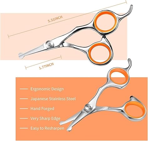 1Pc Professional Pet Hair Scissor Stainless Steel Durable Safety Rounded Tips Cat Dog Hair Cutting Tools Pets Grooming Scissors
