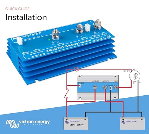Victron Energy Argofet Battery Isolators 200-2AC (2 Batteries 200 amp)
