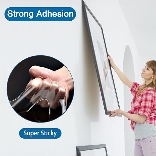 Heavy Duty Double Sided Mounting Tape, 1" x 120", Traceless and Removable Nano Adhesive Tape for Outdoor and Indoor, Strong Stick Clear Two Sided Gel Grip Tape (10 FT)