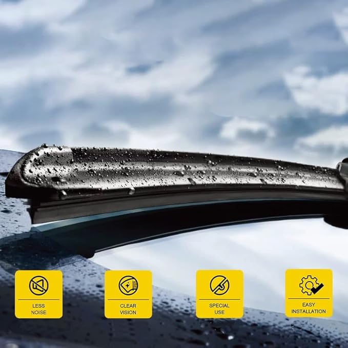 Pack of 2 Automotive Replacement Windshield Wiper Blades water-repellent coating by Coated Silicone Super Premium All-Weather Beam Blades for Model Y (TES-MODELY-2620)
