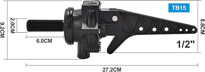 12" Tankbuddy Valve PumpBuddy High Flow Large Water Discharge 15mm Float Valve Double Water Level and Adjustable Water Level (TB15)