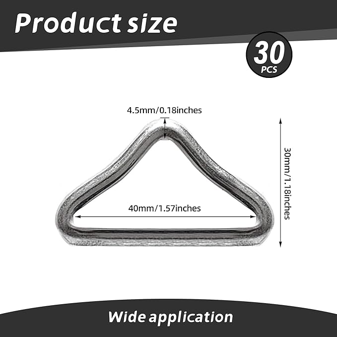 Triangle Ring Buckle,V-Shaped Buckle Trampoline Triangle Ring,Trampoline Replacement Parts,for Trampoline Mat Surface and Jumping Cloth Processing