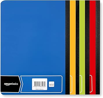 Basics Wide Ruled Composition Notebook, 100 Sheet, Assorted Solid Colors, 4-Pack