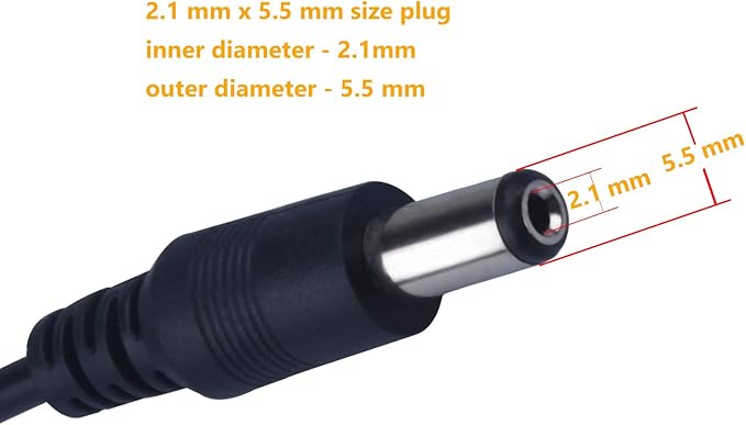 Xwell DC Power Splitter Cable 1 Female to 8 Male Wire Y Adppter 5.1mm X 2.1mm for CCTV Security Cameras and LED Strip Lights