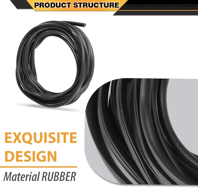 Fender Flares Edge Trim 18 Feet, Fender Flare EPDM Rubber Seal for Car and Truck Wheel Wells, Fender Flare Gasket Universal Bonds wAutomotive-Grade Adhesive Tape Black