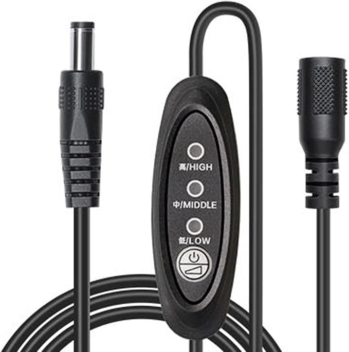 Universally 5V 5.5x2.1mm 3 Gear Adjustable Power Supply Adapter Brigheness Speed Control For Motor Blower Fan