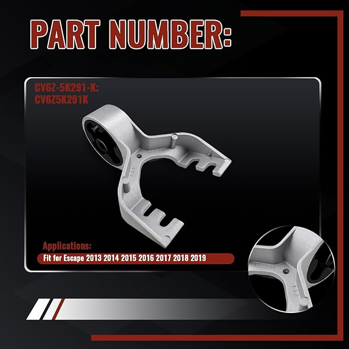 2PCS CV6Z5K291K Muffler Hanger Bracket CV6Z-5K291-K Compatible with Ford Escape 2013 2014 2015 2016 2017 2018 2019,