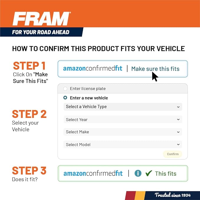 FRAM Extra Guard PH8A, 10K Mile Change Automotive Replacement Interval Spin-On Engine Oil Filter for Select Vehicle Models