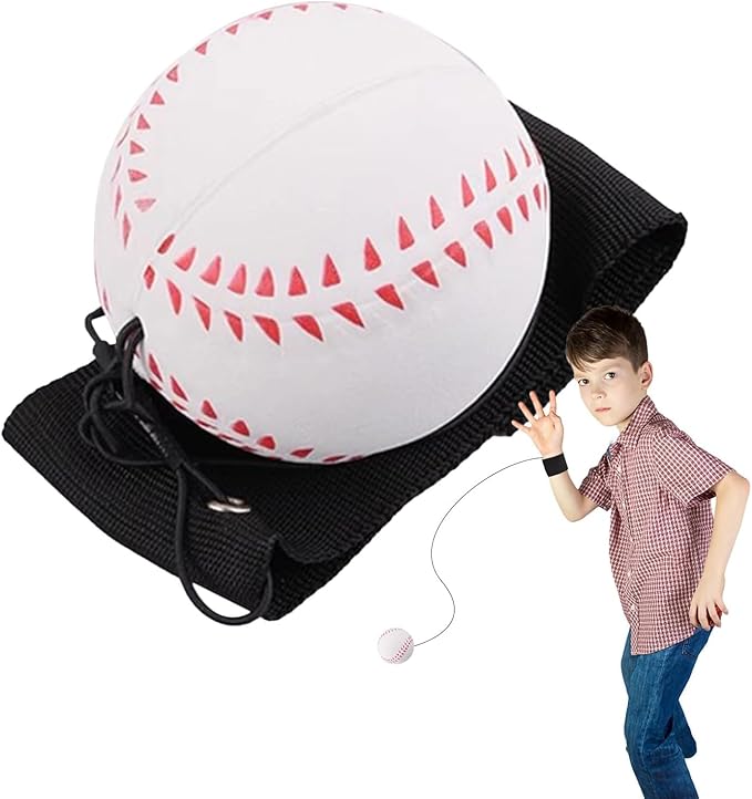 Wrist Return Ball, Sports Wrist Ball, Baseball On A String Rubber Rebound Ball Wristband, Durable Elastic String Attached Rebound Balls