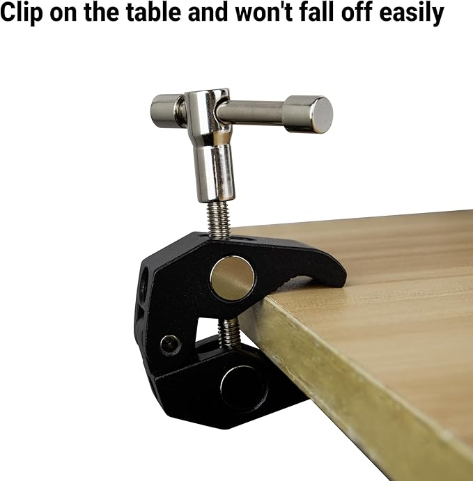 Super Clamp Pro, Heavy-Duty Aluminum Camera Mount with 14", 38" Threads, 0.6"-2" Jaw for LightsMicsPhones, Holders on desks, tripods, and car Windows