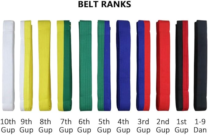 Taekwondo Colored Ranking Belts Cotton Martial Arts Judo Karate TKD Aikido Uniform Belt Kids Adult