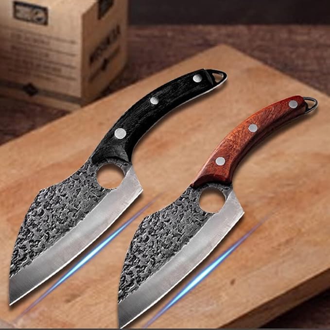 Meat Cleaver, 6" Forged Boning Knife Butcher Knife Kitchen Hand Forged for meat cleaver vegetable cutter slicer Outdoor Camping Chef Knives Cutting Vegetable