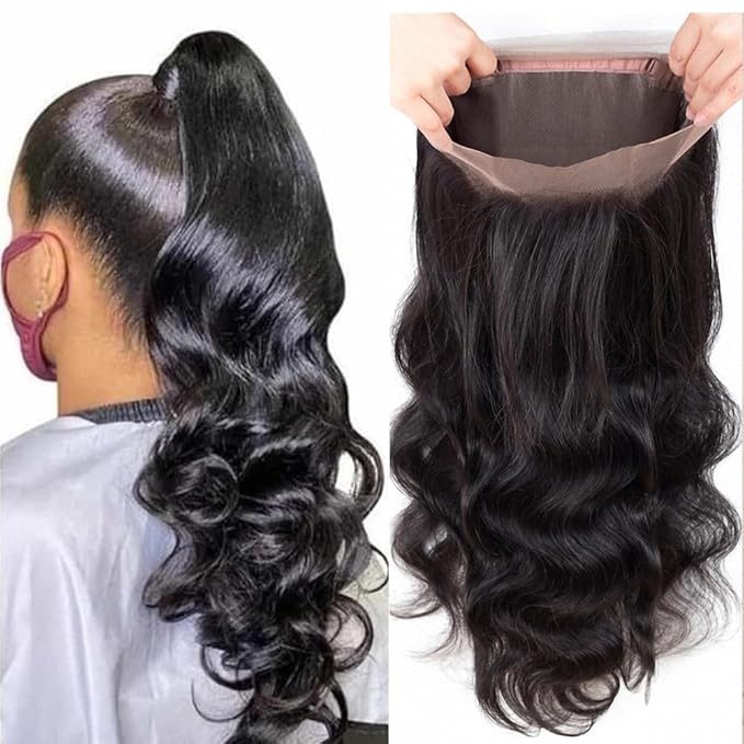 18 Inch 360 Lace Frontal Closure Body Wave Ear To Ear Frontal HD Lace 100 Remy Human Hair 360 Swiss Lace Frontal 150 Density Natural Color
