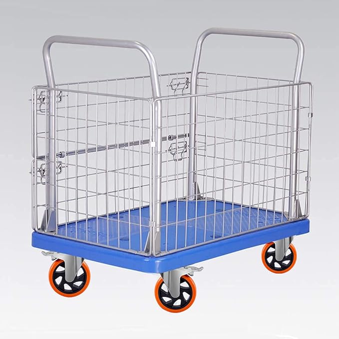 5" Swivel Plate Casters Wheels with Screw Safety Dual Locking and Polyurethane Foam No Noise Wheels,Heavy Duty-550 Lbs Per Caster