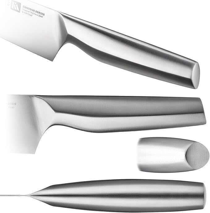 Contour High Carbon Steel 5.5 inch Santoku Kitchen Chef Knife