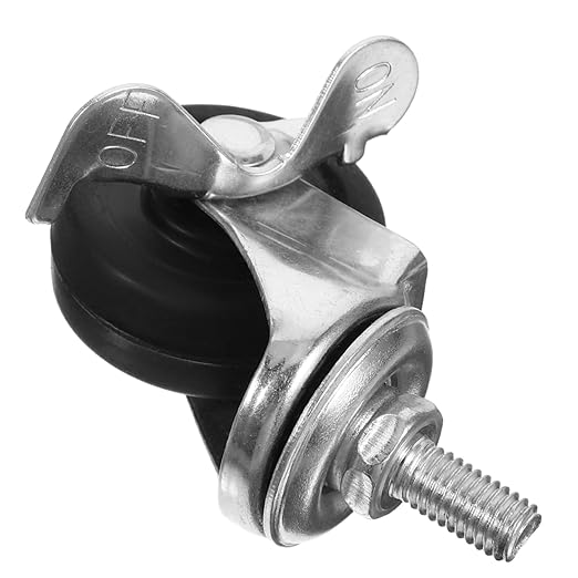 Stem Caster Wheels for Laundry Rack Rubber Wheel Replacement for Furniture Brake