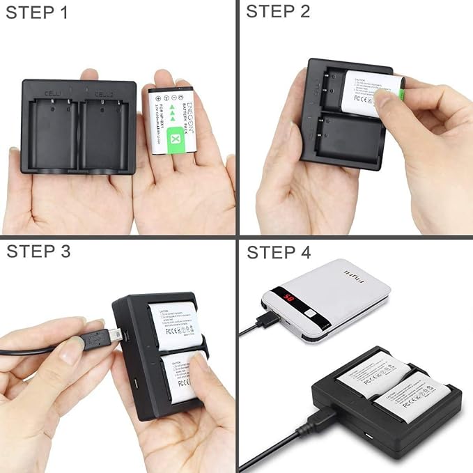 NP-BX1 ENEGON Battery (2-Pack) and Rapid Dual Charger for Sony NP-BX1 and Sony ZV-1, Cyber-Shot DSC-RX100, DSC-RX100 II/III/M4/M5/M6/M7/…£/…¤/…¥/…¦/VA, DSC-RX100M II, HDR-CX405
