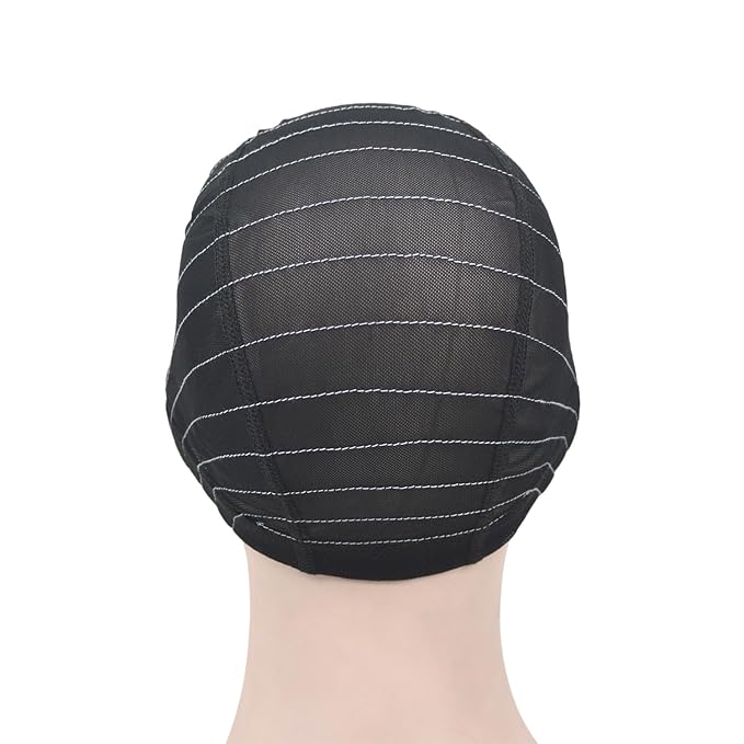 Mesh Dome Caps Wig Cap with Guideline Map for Wig Making Stretchable Wig Caps for Beginners Making Wigs (4x4 M)