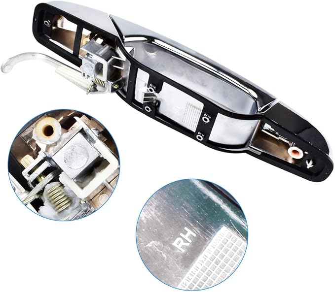 FAERSI Outside Exterior Door Handle Rear Passenger Side Fits for 2007 2008 2009 2010 2011 2012 2013 2014 Cadillac Escalade, Chevy Avalanche, Silverado, Tahoe, GMC Sierra, Yukon XL 80547 15915660
