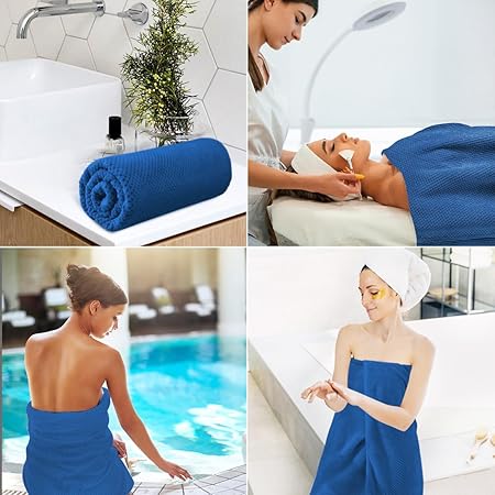 HOMEXCEL Bath Towel Set Pack of 2, 30 x 60 Inches Large Microfiber Bath Towels, Soft, Absorbent, and Quick Dry Towels for Bathroom, Pool, Beach, Swim, and Yoga, Large Bathroom Towels, Blue