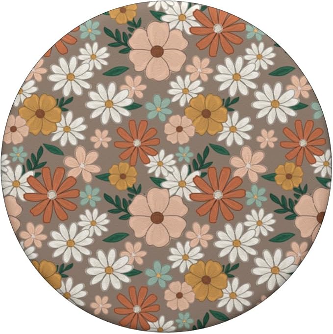 Minimal Summer Flowers Boho Floral Bloom Cute Aesthetic PopSockets Adhesive PopGrip