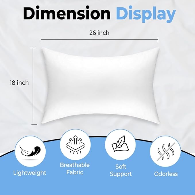 Queen Size Bed Pillows - Set of 2, Medium Density, Soft and Supportive for Back, Side, and Stomach Sleepers (Queen (Pack of 2)) (White, Pack of 2)