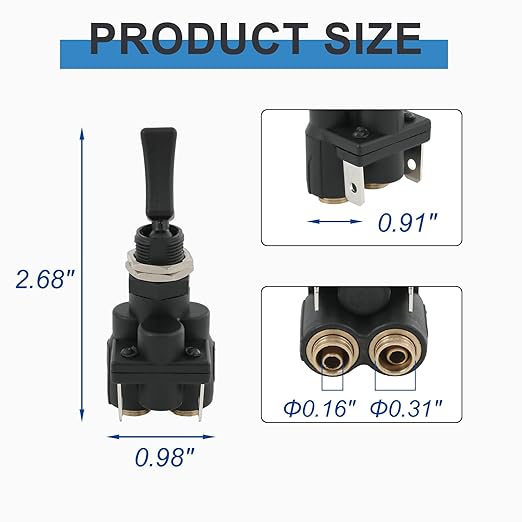 Air Electric Toggle Valve Paddle Switch Compatible with Peterbilt Kenworth Replace K295-362-1