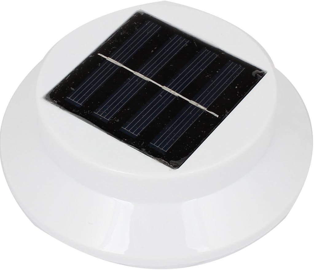 Qtqgoitem Outdoor Lawn Fence 3 LEDs Yellow Solar Power Panel Light Lamp (Model: 603 787 438 163 547)