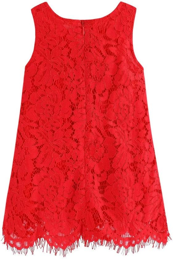 Mud Kingdom Girls Lace Dress Lightweight Party Elegant with Zipper