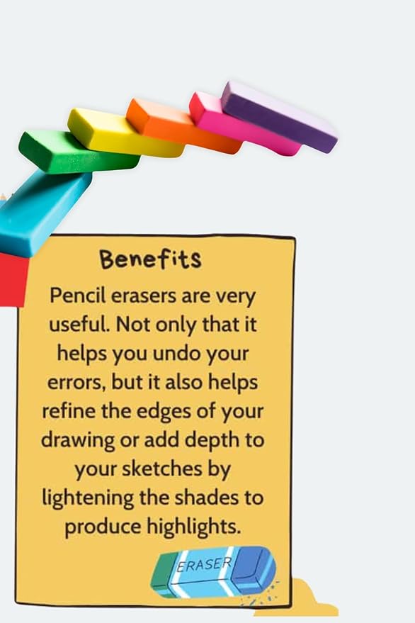 Color Erasers Bright Fun (Pink)