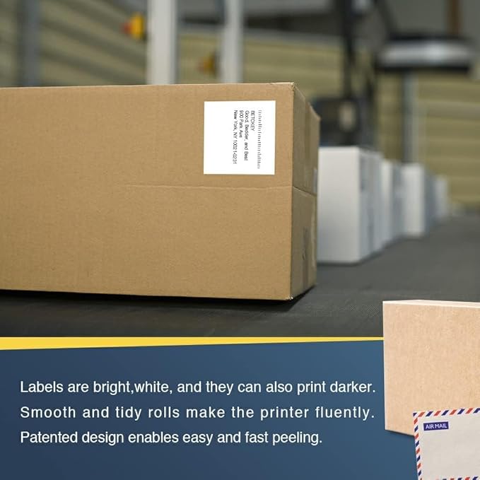 BETCKEY - 1 Rolls Compatible Brother DK-2205 62mm x 30.48m(2-37" x 100') Continuous Length Paper Tape Labels With Refillable Cartridge