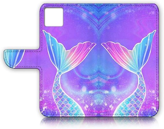 for iPhone 12, iPhone 12 Pro, Designed Flip Wallet Phone Case Cover, A24236 Fantasy Mermaid Tail 24236