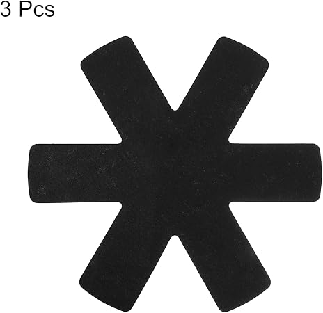 uxcell Pot and Pan Protectors, 3pcs 350mm 14 Inch Pot Separator for Stacking Felt Pan Protectors Dividers for Glass Ceramic Plates Cookware, Black