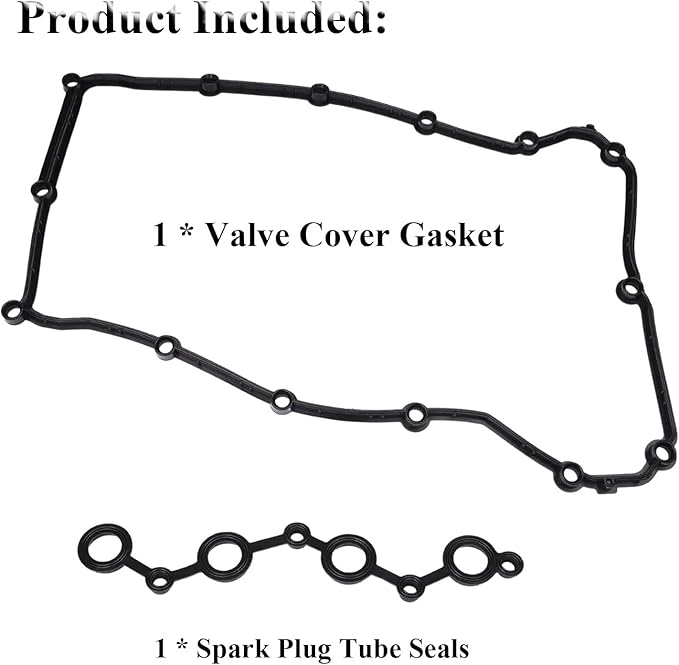 VS50698R Engine Cylinder Valve Cover Gasket Fit for Chrysler 200 Sebring Dodge Avenger Caliber Journey, Valve Cover Gasket Set for 2007-2017 Jeep Compass Patriot Replace OE K04884763AA