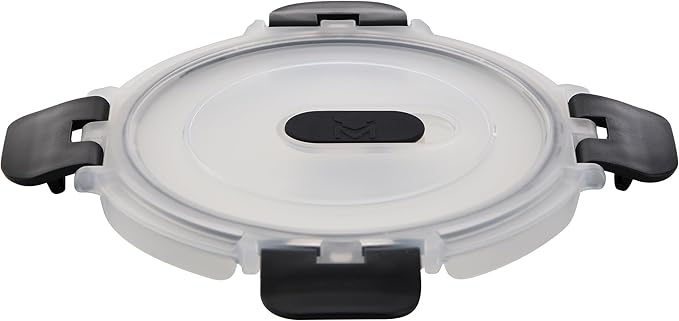 MasterPRO Foodies Round Storage Container, 400ml, Borosilicate Glass, BPA Free, Microwave Safe