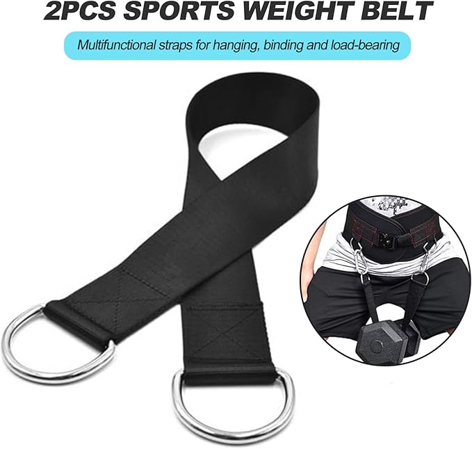 Leg Strengthening Belts Heavy Duty T-bar Straps 2pcs T Bar Row Wear Resistant Dumbbell for Multifunction Fitness Ropes Barbell