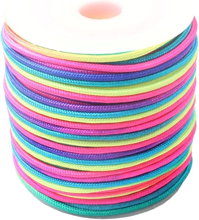 Parachute rope survival rope, 0.079 in rainbow parachute rope, 1 strand Paracord nylon, outdoor parachute rope, parachute rope, parachute rope