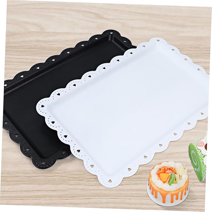 2 Pcs Tray Dessert Holders Trinket Dish Fruit Cake Food Decor Dessert Display Plate Stackable Snack Fruit Decor Cupcake Display Rack Display Shelves Cake Plate Stand White Plastic