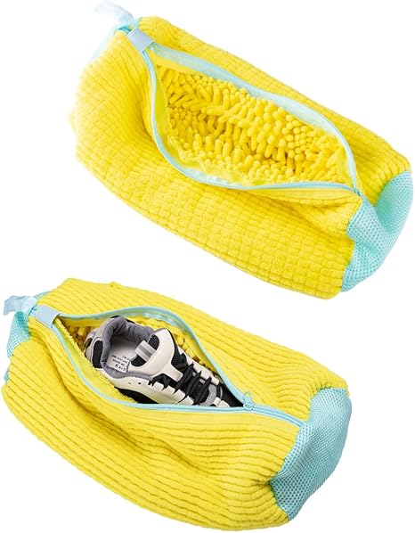 Reusable Shoe Washing Machine Bag 2 Pack, Versatile Laundry Shoe Bag for Washer and Dryer