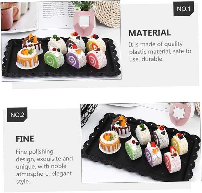 2 Pcs Tray Dessert Holders Trinket Dish Fruit Cake Food Decor Dessert Display Plate Stackable Snack Fruit Decor Cupcake Display Rack Display Shelves Cake Plate Stand White Plastic