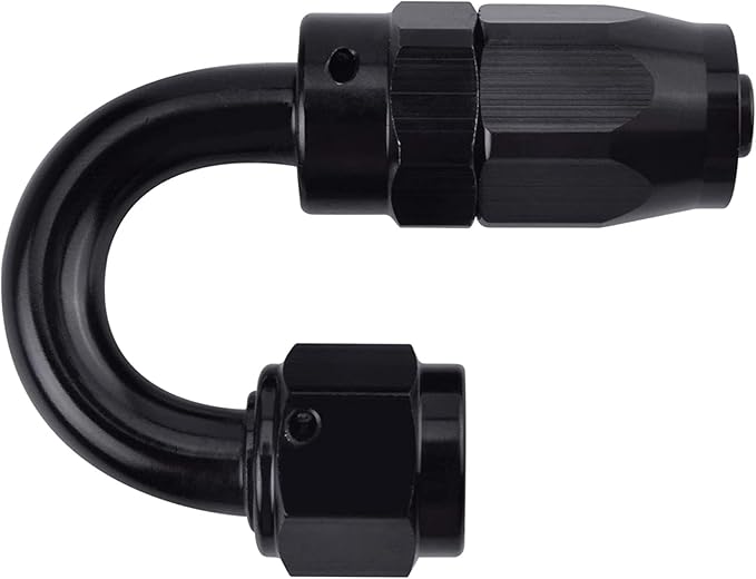 EVIL ENERGY 4AN Hose End Fitting 180 Degree Swivel for CPE Braided Hose Black