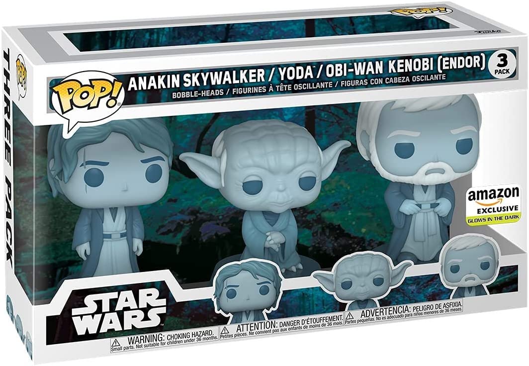 Funko Pop! Star Wars: Across The Galaxy - Force Ghost 3 Pack, Anakin, Yoda, OBI-Wan, Exclusive