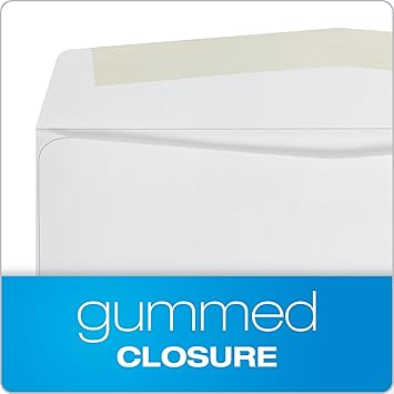 Quality Park 10 Envelopes, Letter Size White Mailing Envelopes, 4-18x9-12 Inch, No Window Business Envelopes, Gummed Closure, 500Box (QUA90020)