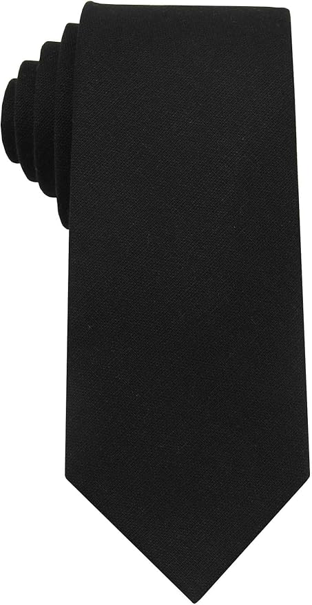 Mens Slim Width Color Linen Neckties - Standard and Extra Long Tie