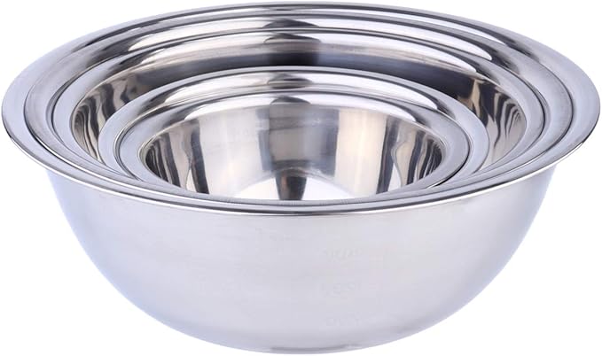 MAGICLULU Stainless Steel Salad Bowl Set Lids Large Serving Bowl for Mixing Serving