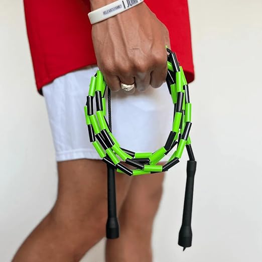 Professional Beaded Jump Rope - 3m Adjustable, Quality Beads & Poly Cord - For Freestyle, Cardio & Tricks - All Levels & Indoor/Outdoor Use